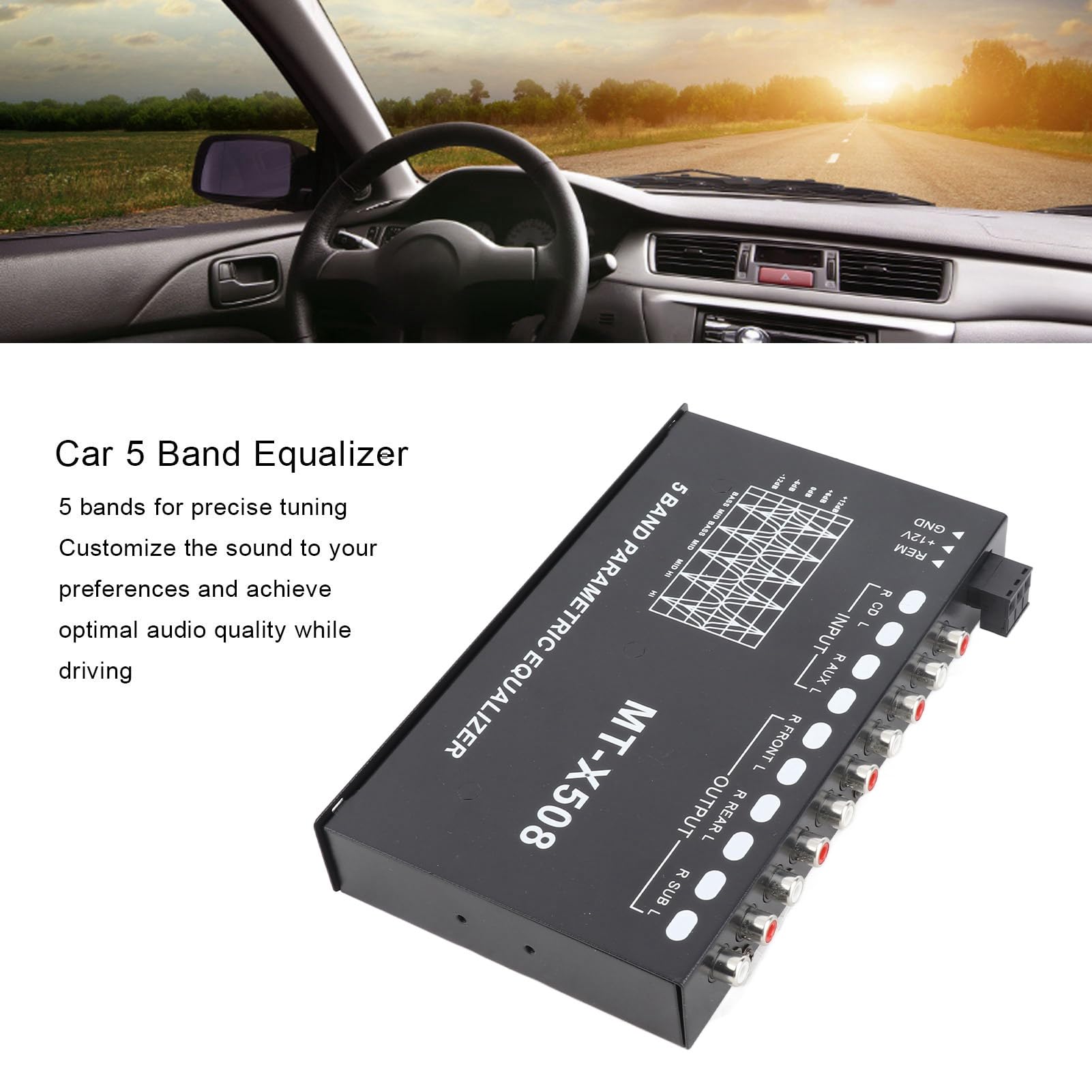 Amazon.com: Car Audio Equalizer, 5-Band Adjustable Car Equalizer